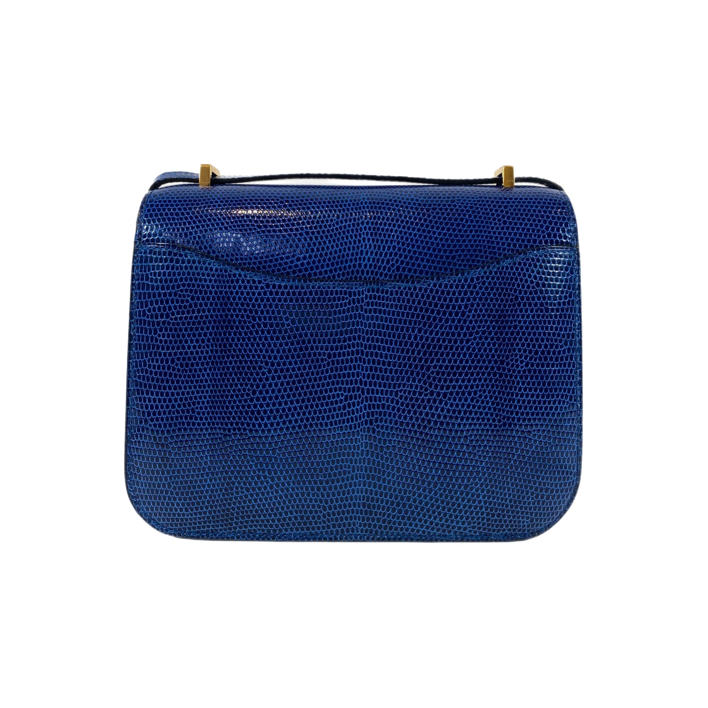 Hermes Constance 18 Bleu Saphir Lizard Gold Hardware