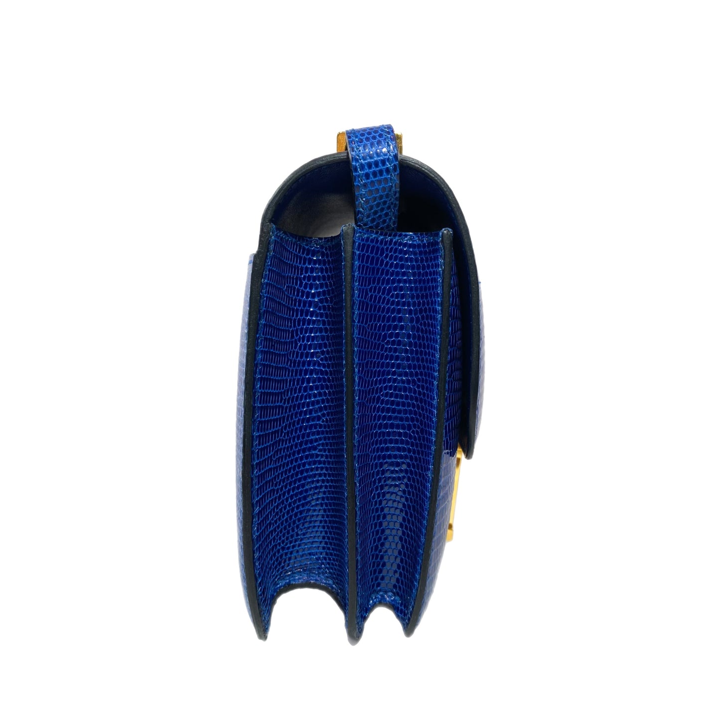Hermes Constance 18 Bleu Saphir Lizard Gold Hardware