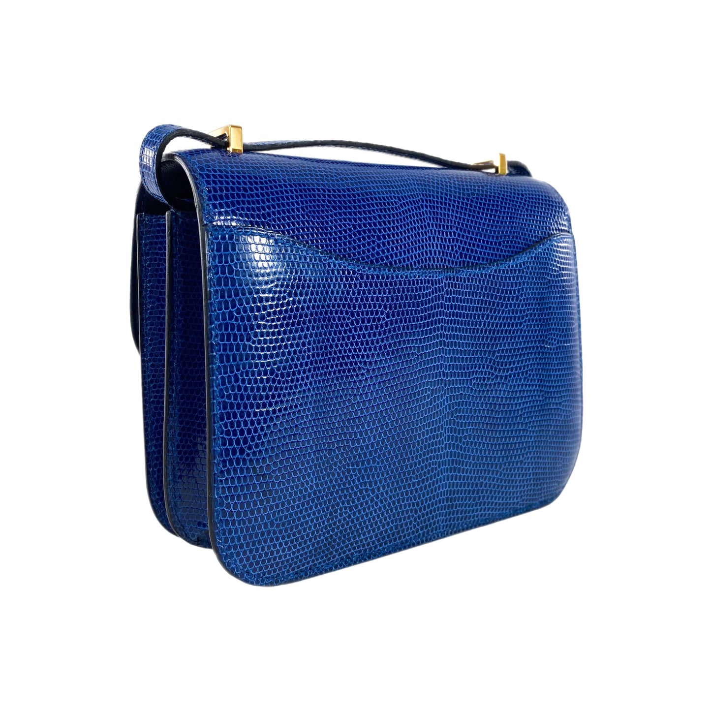 Hermes Constance 18 Bleu Saphir Lizard Gold Hardware