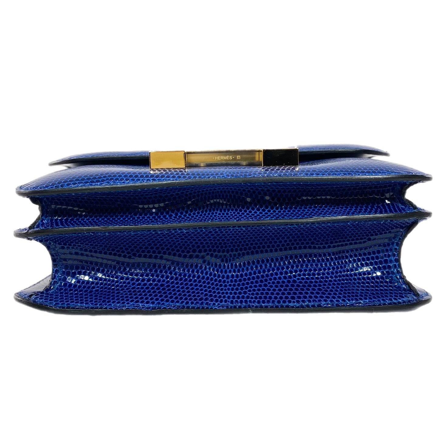 Hermes Constance 18 Bleu Saphir Lizard Gold Hardware