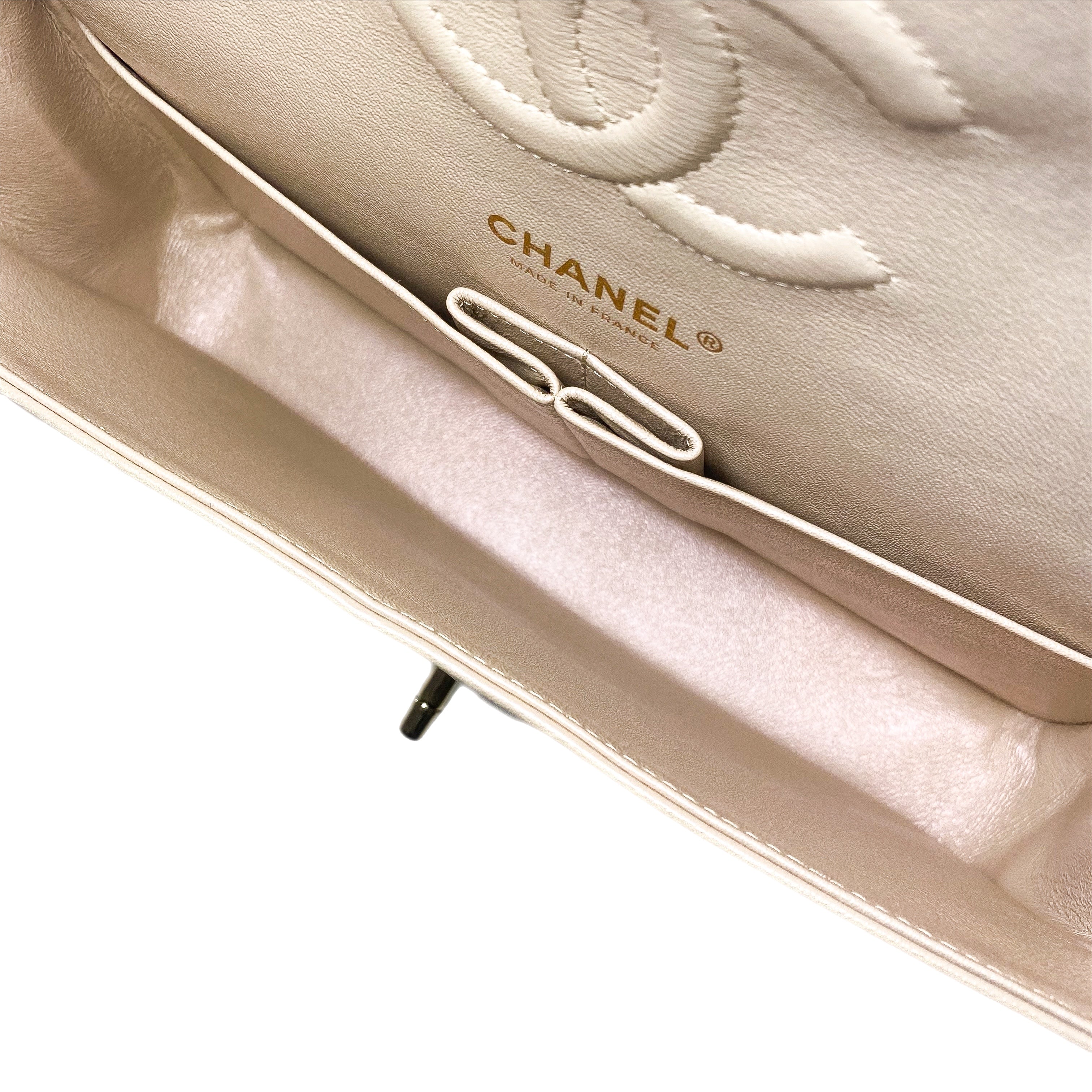 Chanel Iridescent Taupe Medium Double Flap Bag