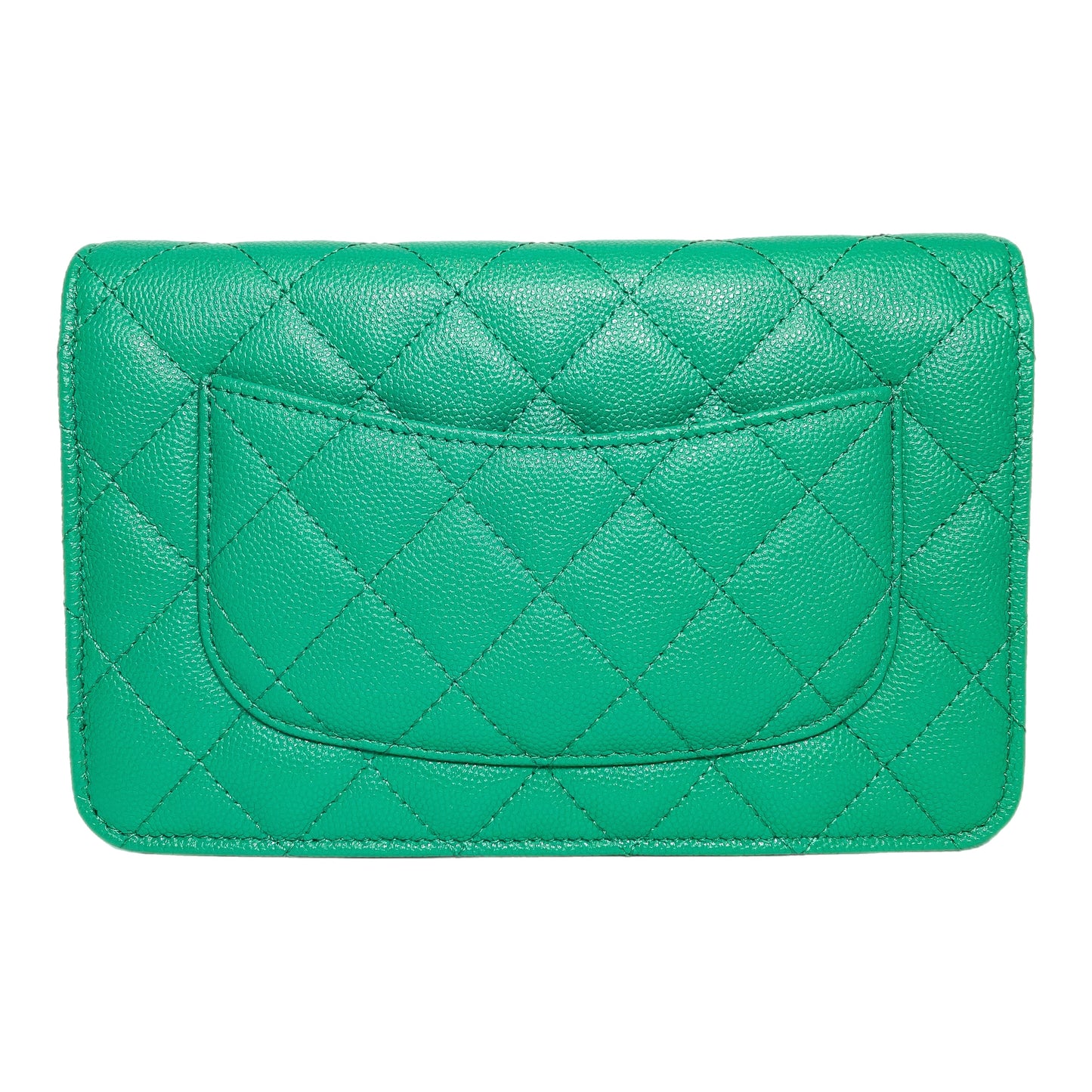 Chanel Green Caviar Wallet on Chain