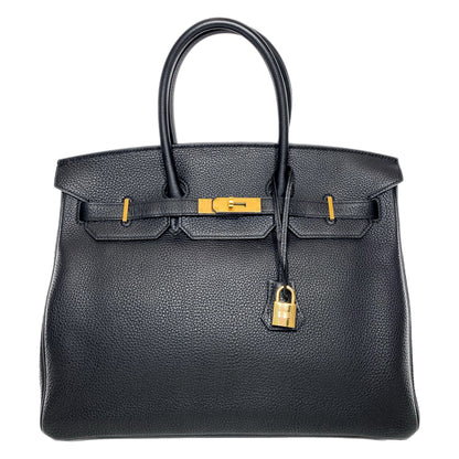 Hermes Birkin 35 Black Togo Gold Hardware