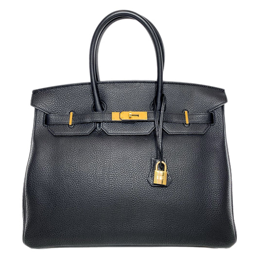 Hermes Birkin 35 Black Togo Gold Hardware