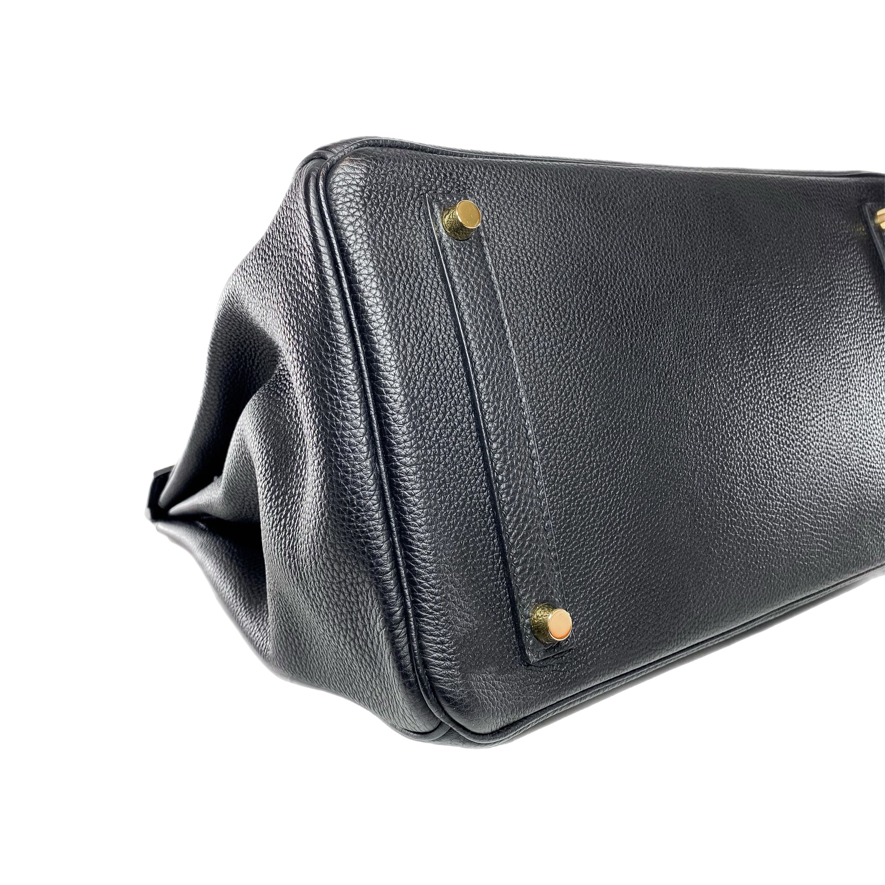Hermes Birkin 35 Black Togo Gold Hardware