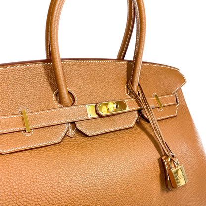 Hermes Birkin 35 Gold Togo Gold Hardware