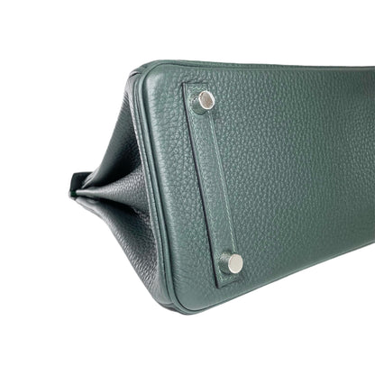 Hermes Birkin 25 Vert Fonce Togo Palladium Hardware