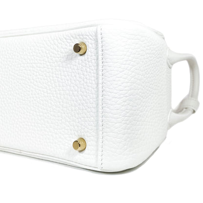 Hermes Mini Lindy White Clemence Gold Hardware