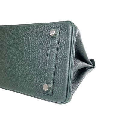 Hermes Birkin 25 Vert Fonce Togo Palladium Hardware
