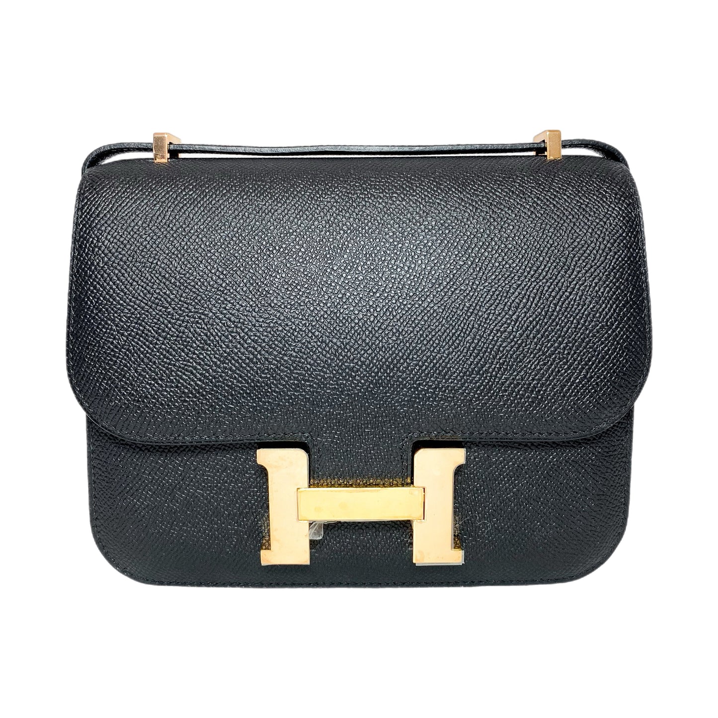 Hermes Constance 18 Black Epsom Rose Gold Hardware