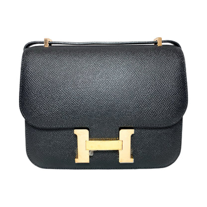 Hermes Constance 18 Black Epsom Rose Gold Hardware