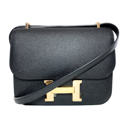 Hermes Constance 18 Black Epsom Rose Gold Hardware
