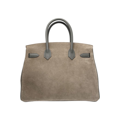 Hermes Birkin 30 Grizzly Gris Meyer Swift Gris Caillou Veau Doblis Palladium Hardware