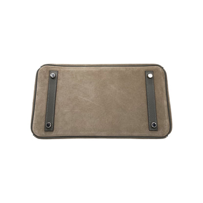 Hermes Birkin 30 Grizzly Gris Meyer Swift Gris Caillou Veau Doblis Palladium Hardware