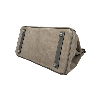 Hermes Birkin 30 Grizzly Gris Meyer Swift Gris Caillou Veau Doblis Palladium Hardware