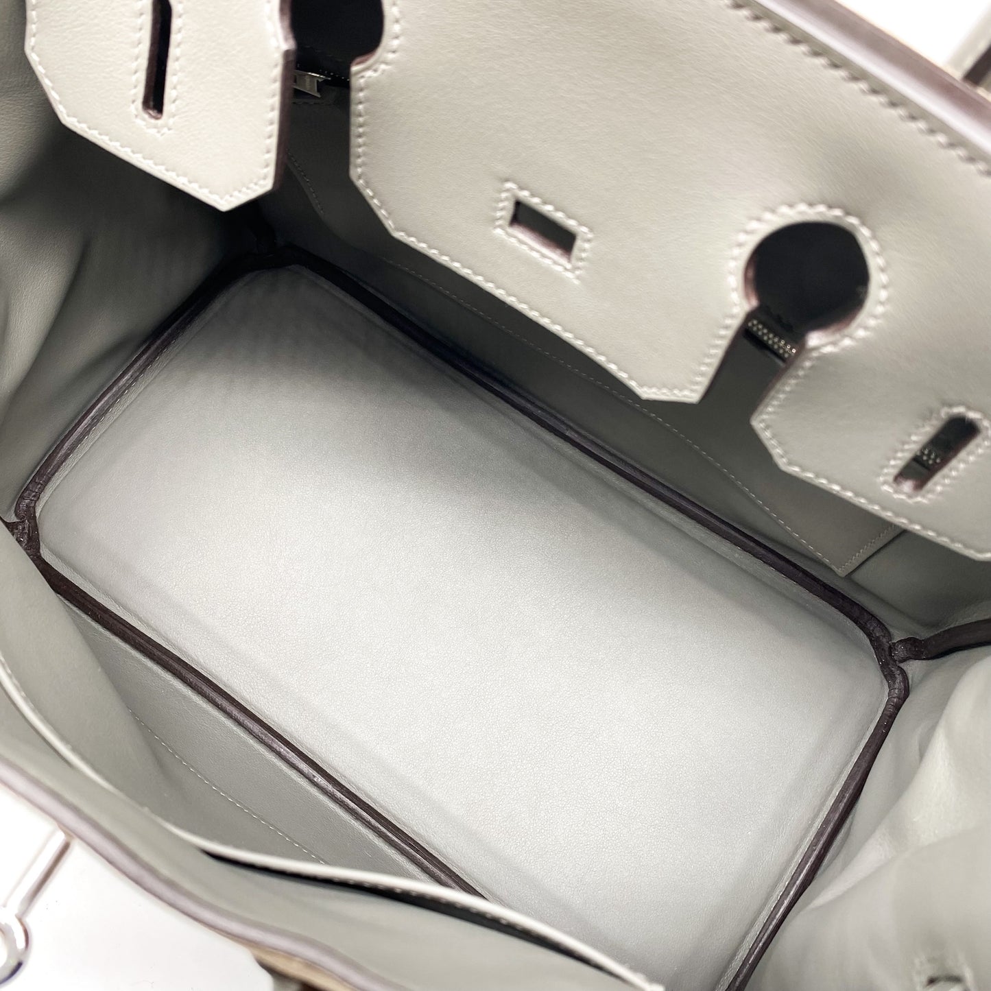 Hermes Birkin 30 Grizzly Gris Meyer Swift Gris Caillou Veau Doblis Palladium Hardware