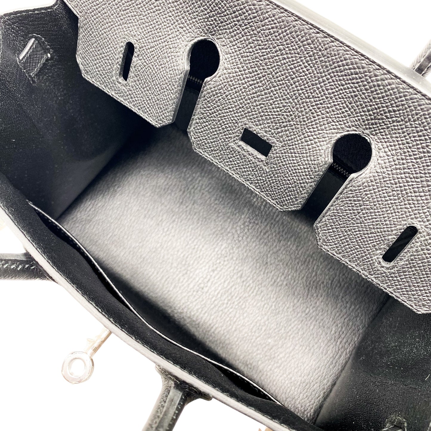 Hermes Birkin 25 Black Epsom Sellier Palladium Hardware