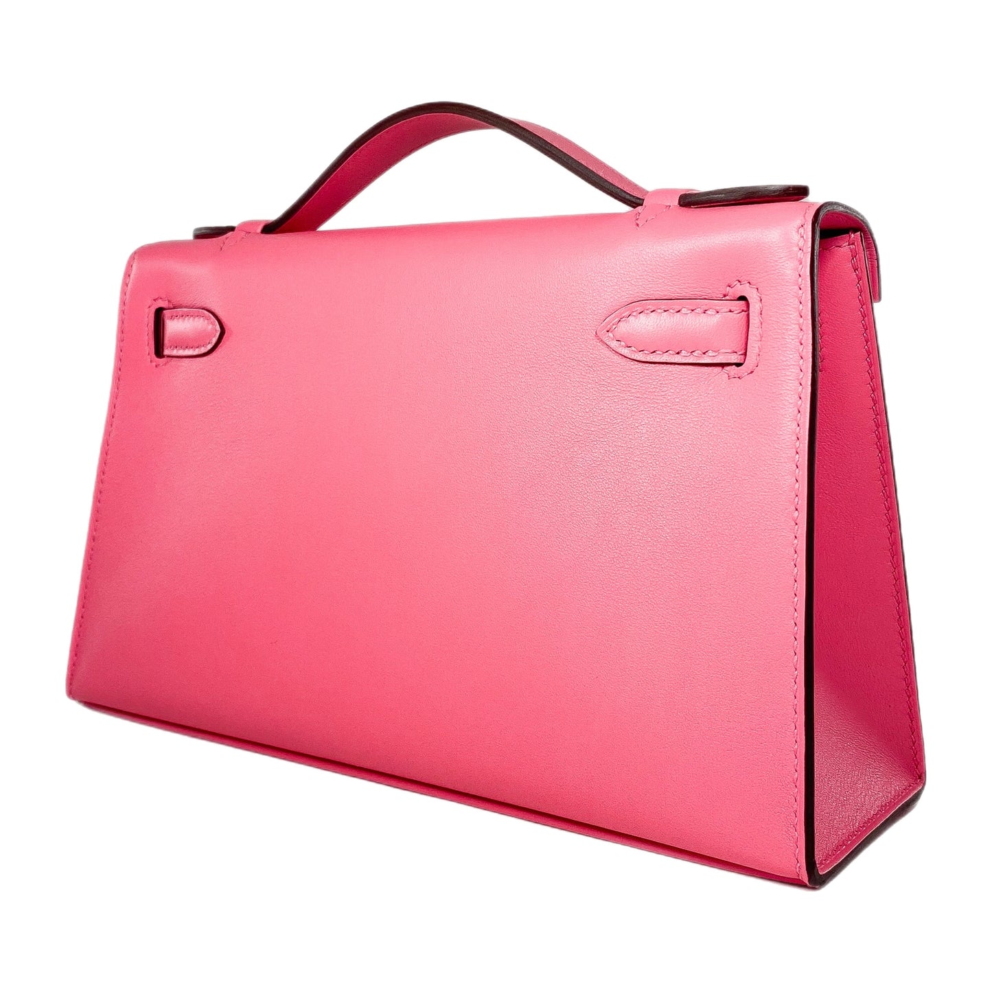 Hermes Rose Azalee Pochette Swift Palladium Hardware
