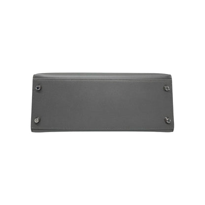 Hermes Kelly 28 Gris Meyer Madame Palladium Hardware