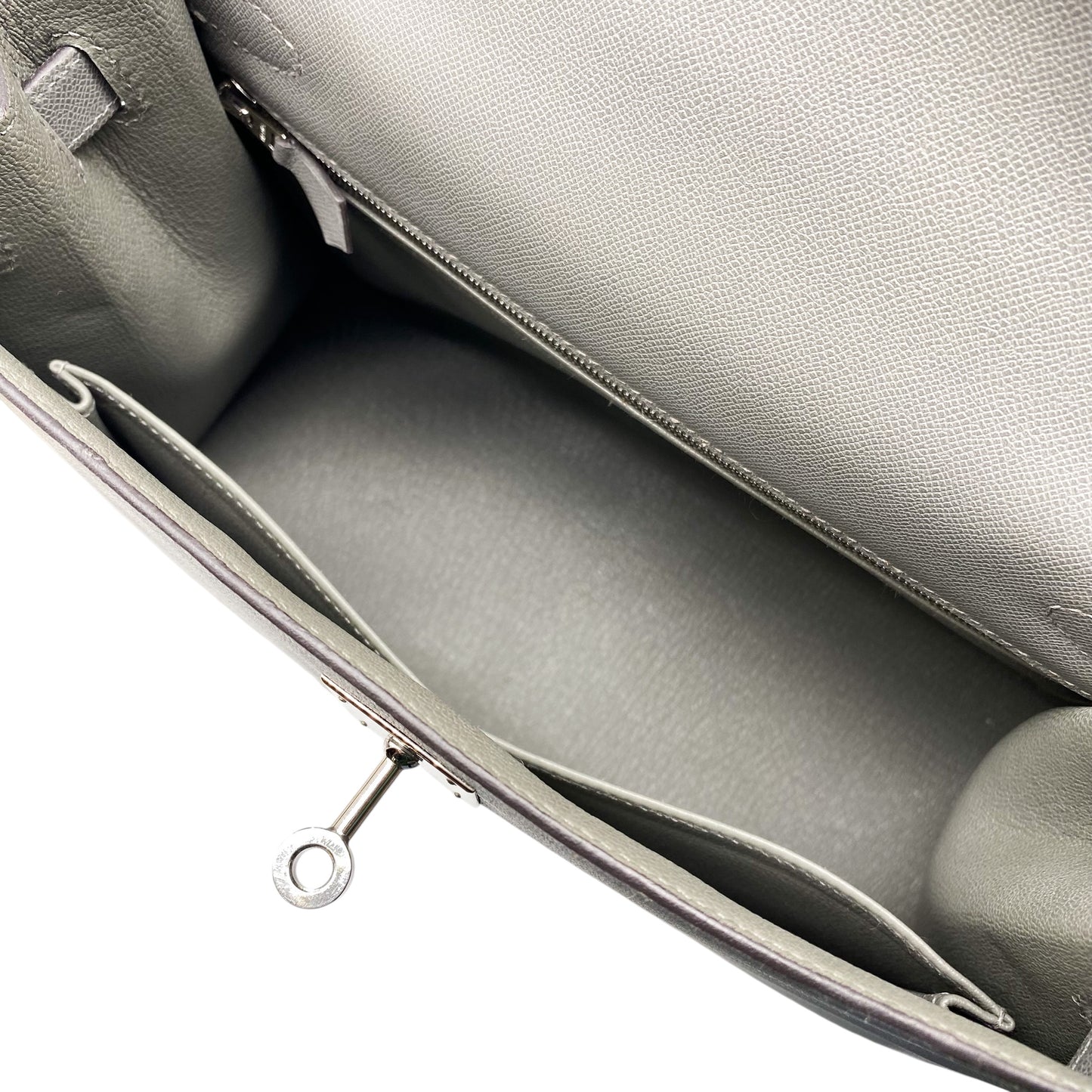 Hermes Kelly 28 Gris Meyer Madame Palladium Hardware