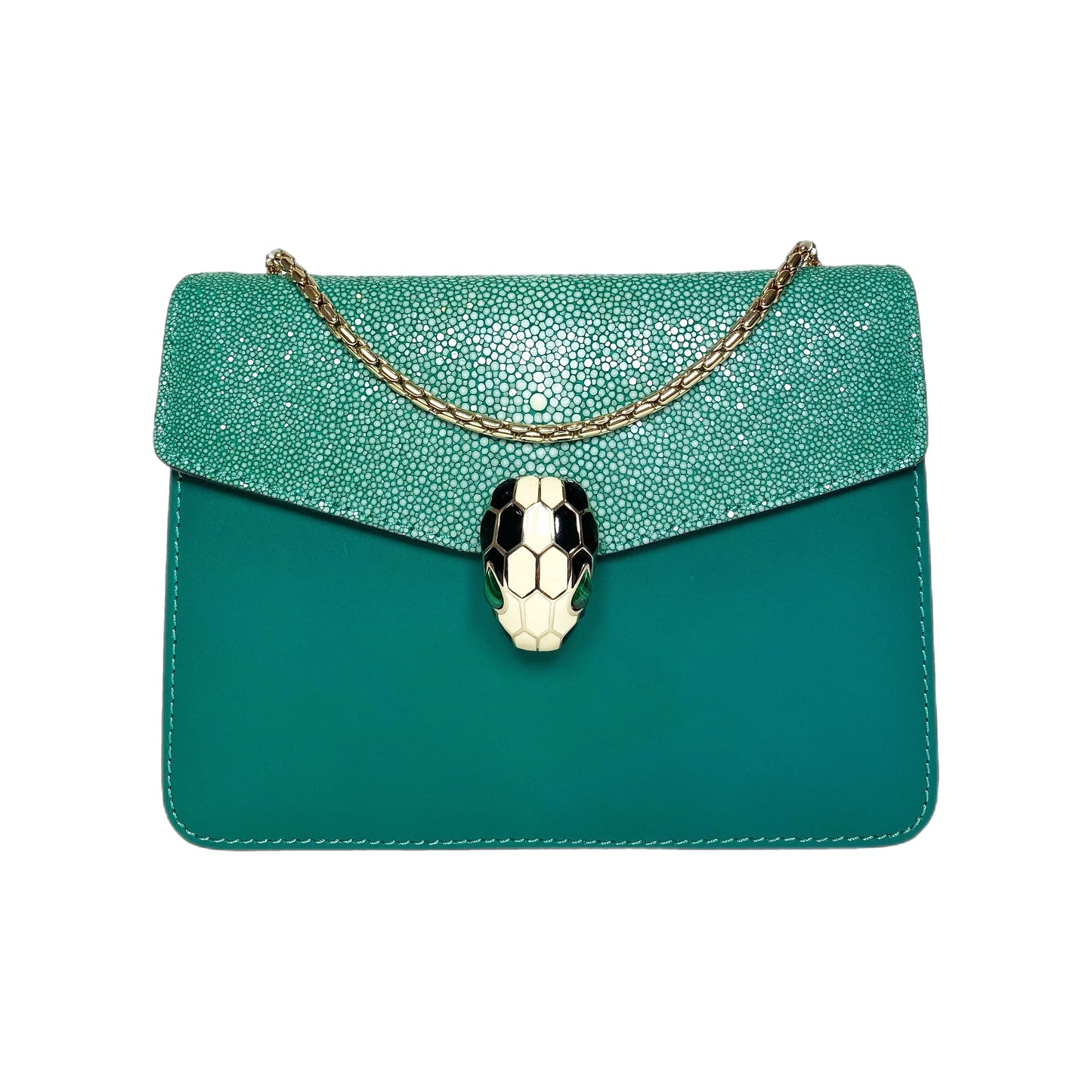 Bulgari Green Serpenti Forever Crossbody Bag