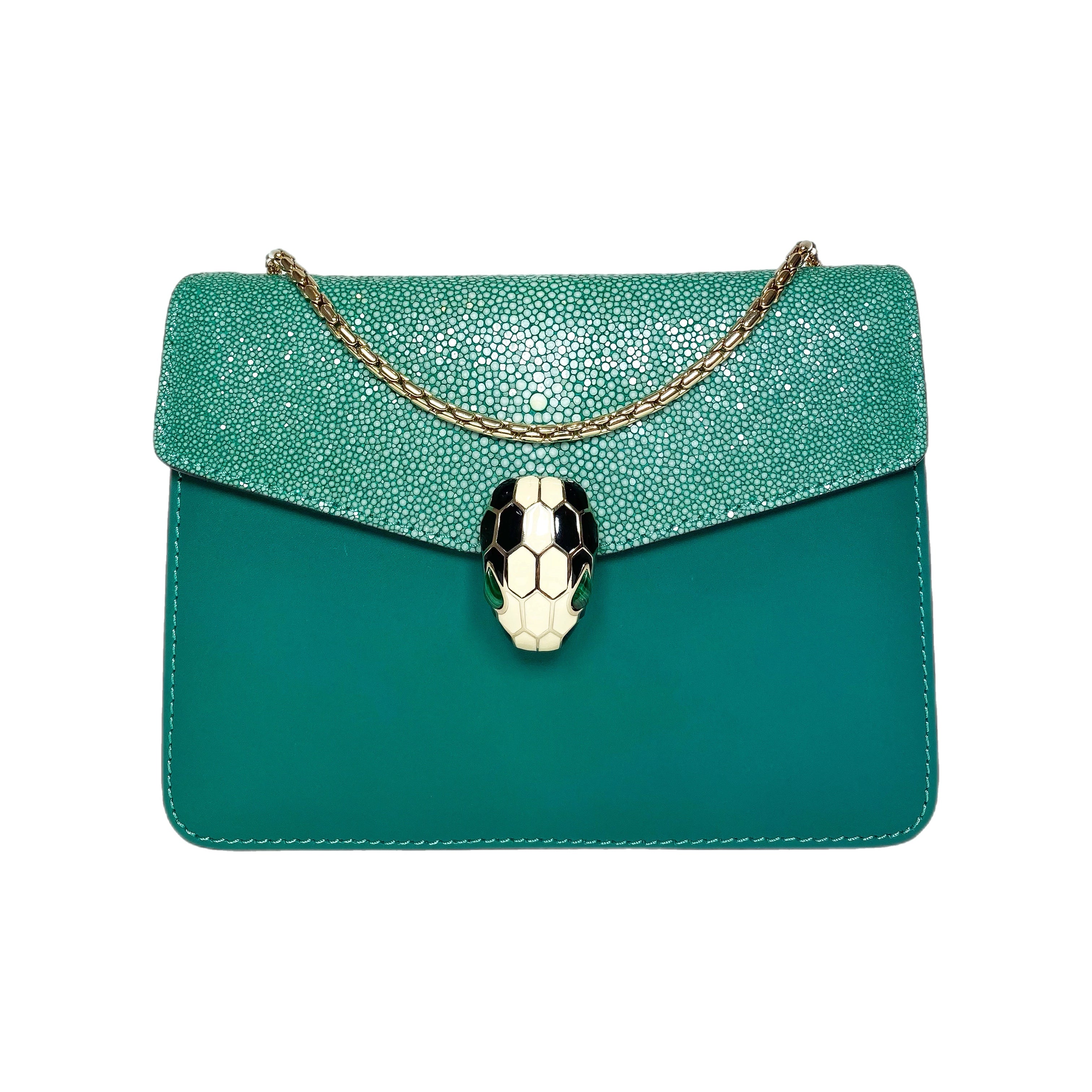 Bulgari Green Serpenti Forever Crossbody Bag