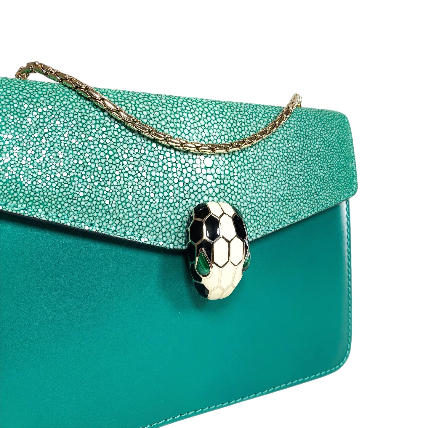 Bulgari Green Serpenti Forever Crossbody Bag