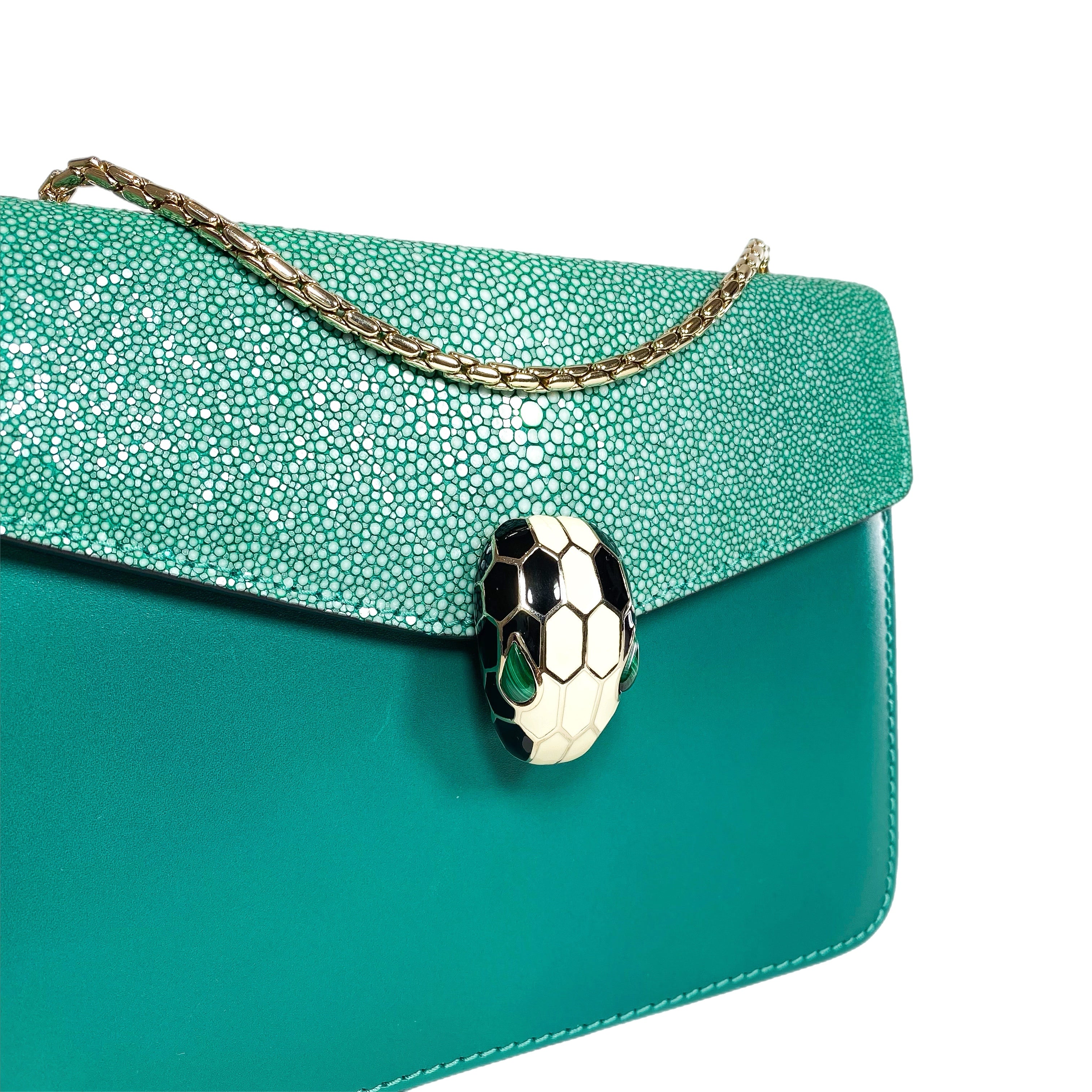 Bulgari Green Serpenti Forever Crossbody Bag