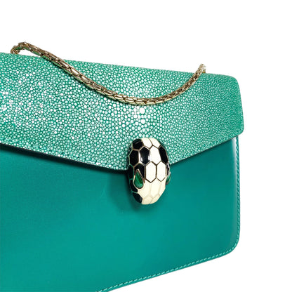 Bulgari Green Serpenti Forever Crossbody Bag