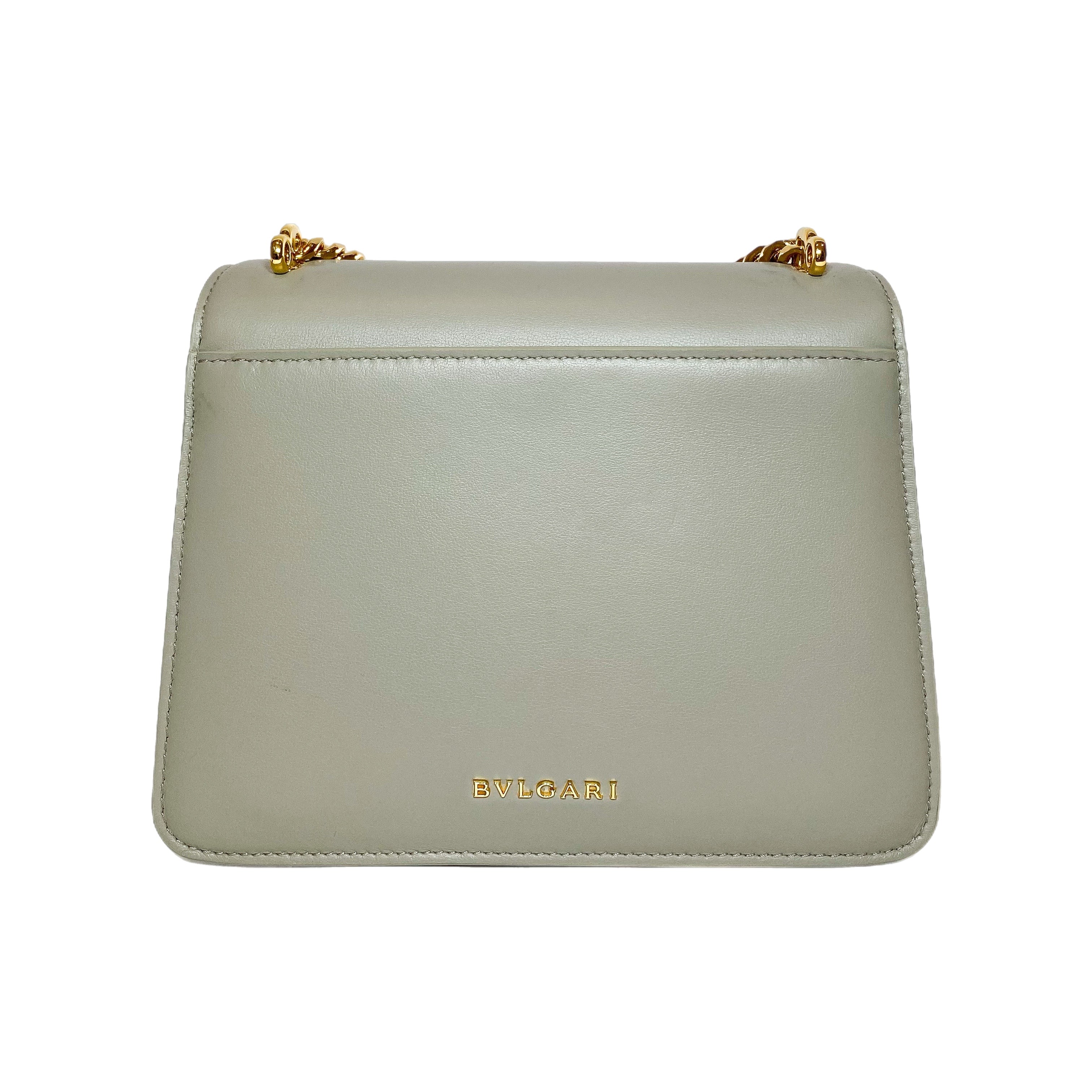 Bulgari Foggy Opal Maxi Chain Serpenti Crossbody Bag