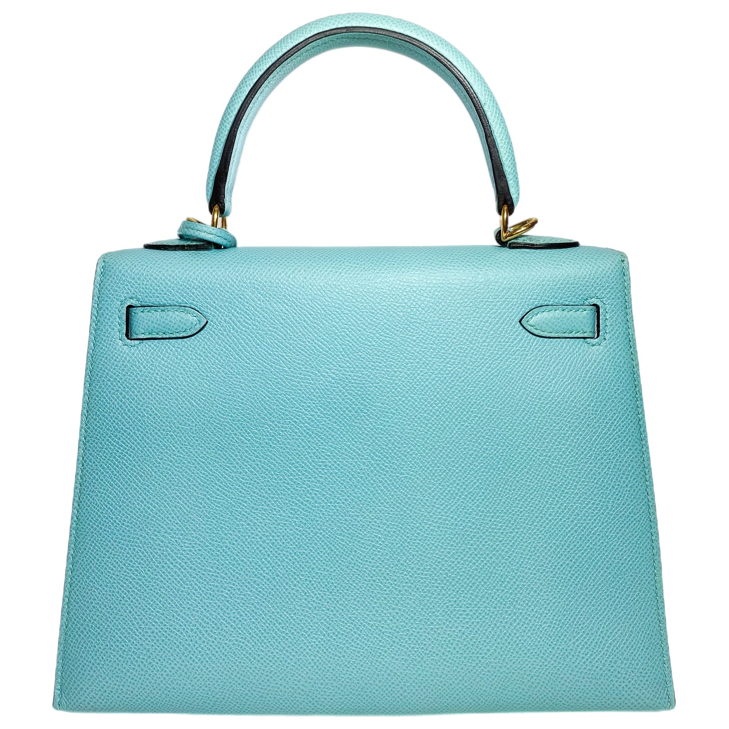 Hermes Kelly 25 Blue Atoll Epsom Gold Hardware