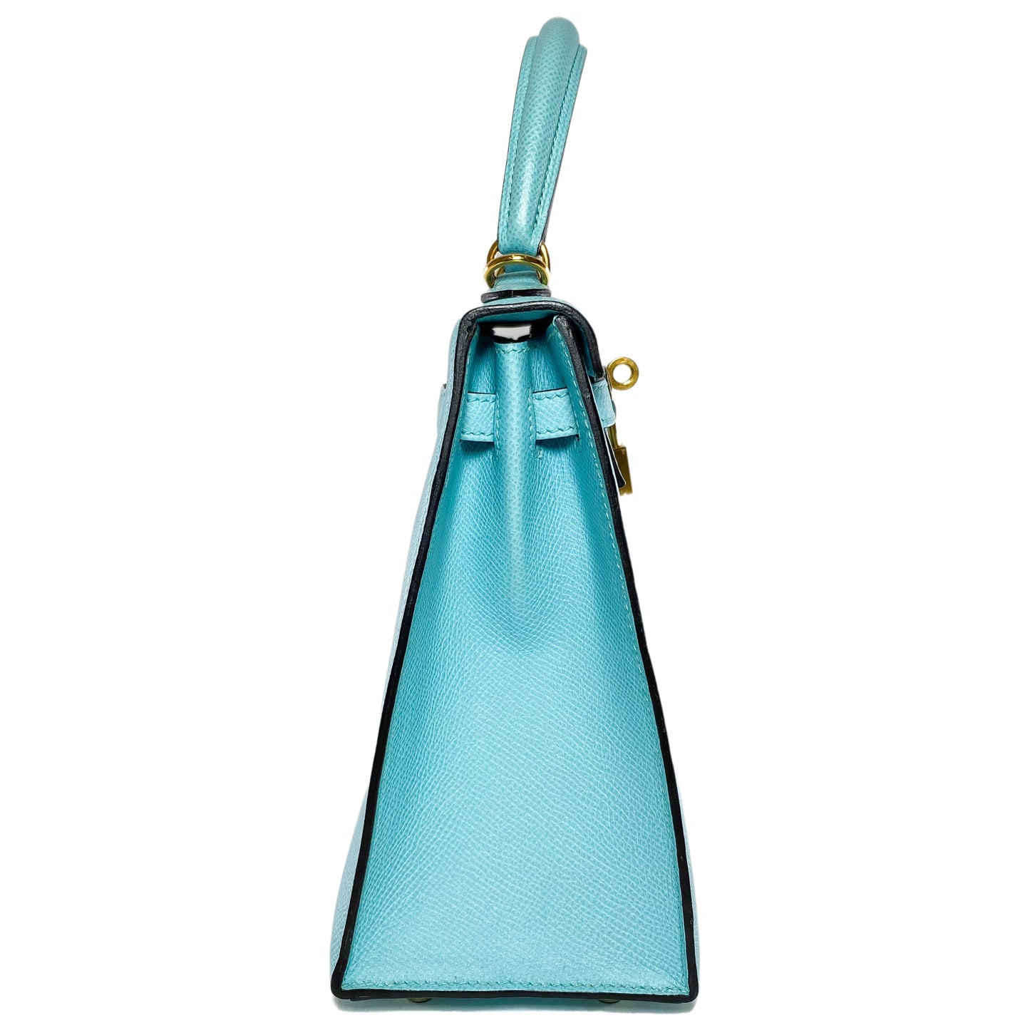 Hermes Kelly 25 Blue Atoll Epsom Gold Hardware