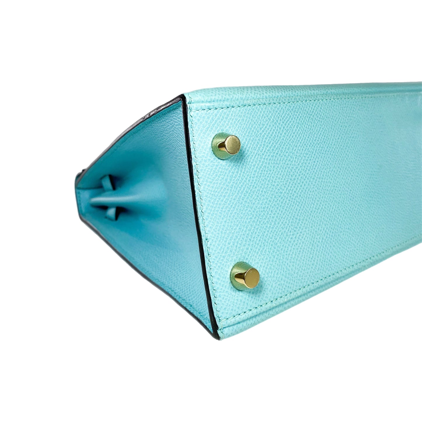 Hermes Kelly 25 Blue Atoll Epsom Gold Hardware