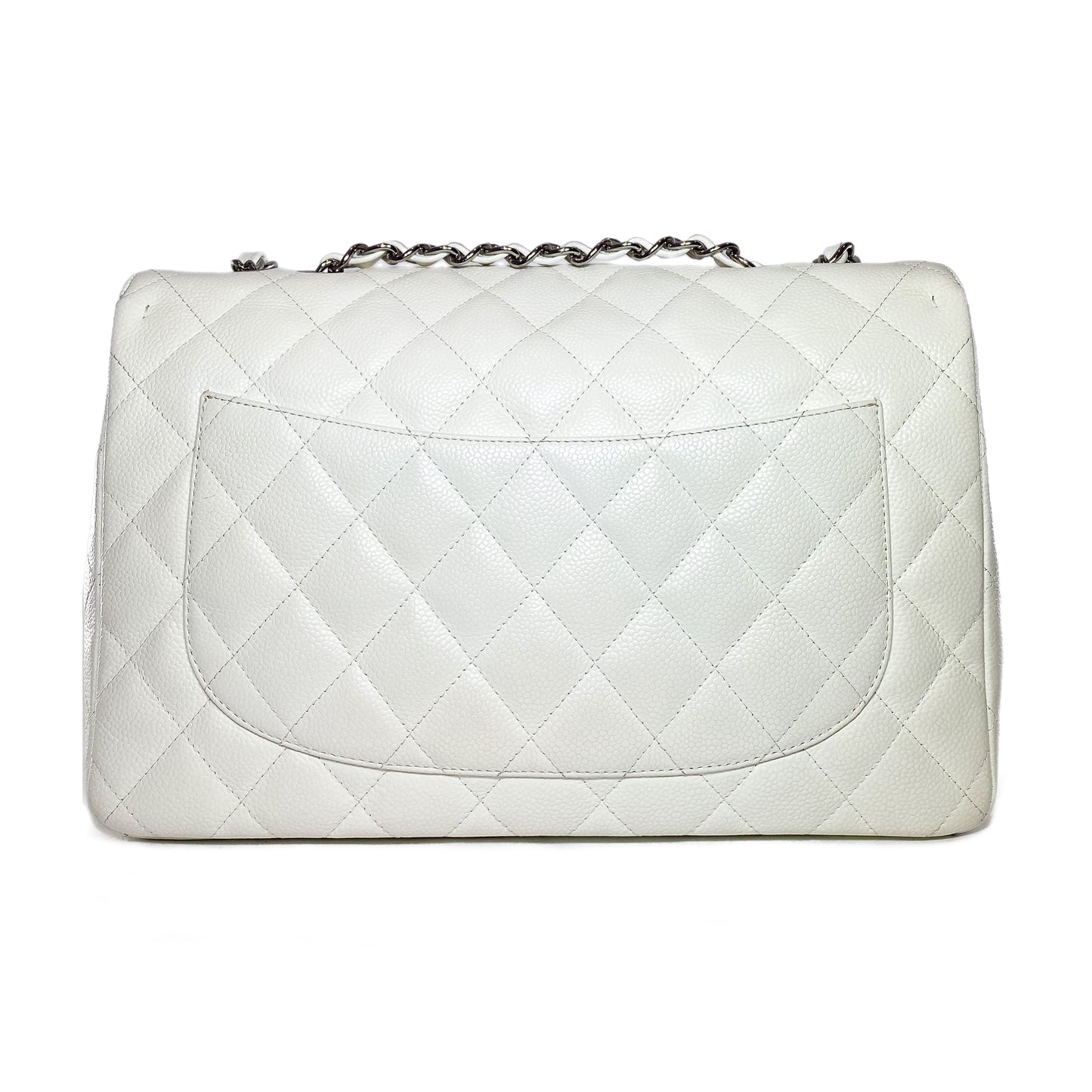 Chanel Off White Jumbo Single Flap Bag