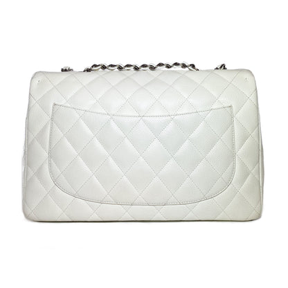 Chanel Off White Jumbo Single Flap Bag