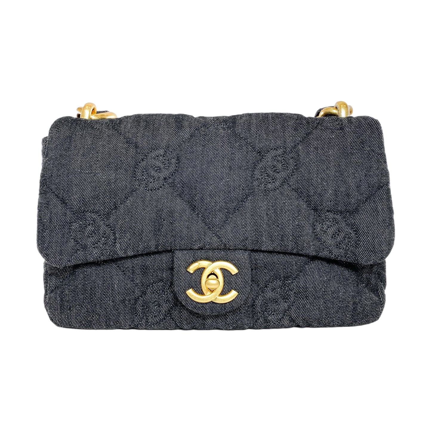 Chanel Black Denim Funky Town Flap Bag