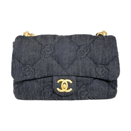Chanel Black Denim Funky Town Flap Bag