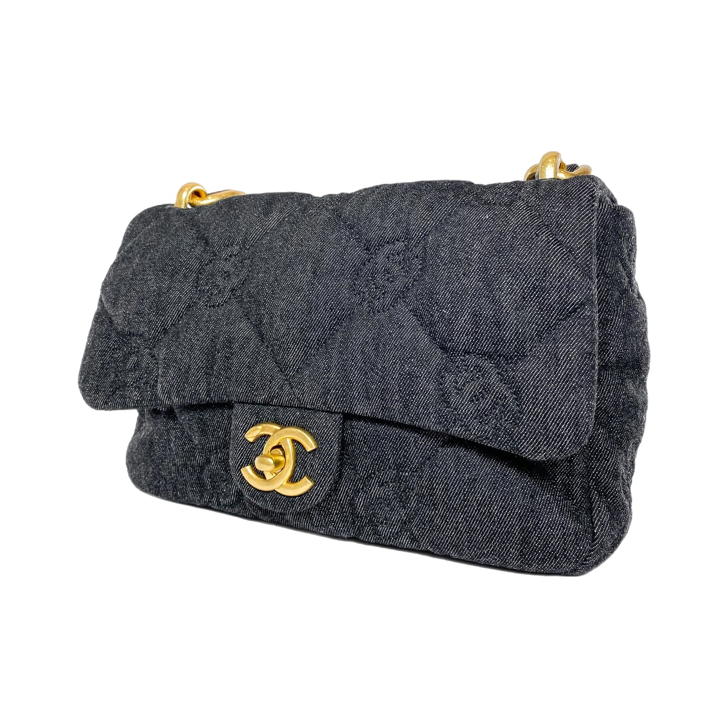 Chanel Black Denim Funky Town Flap Bag