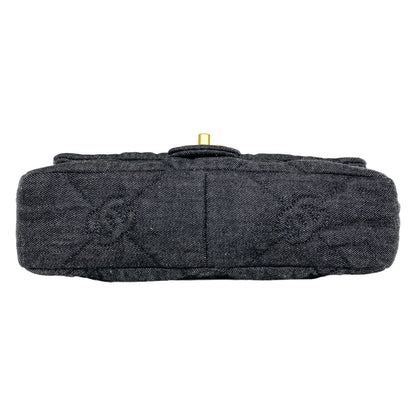 Chanel Black Denim Funky Town Flap Bag