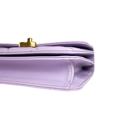 Chanel Light Purple Mini Top Handle Flap Bag