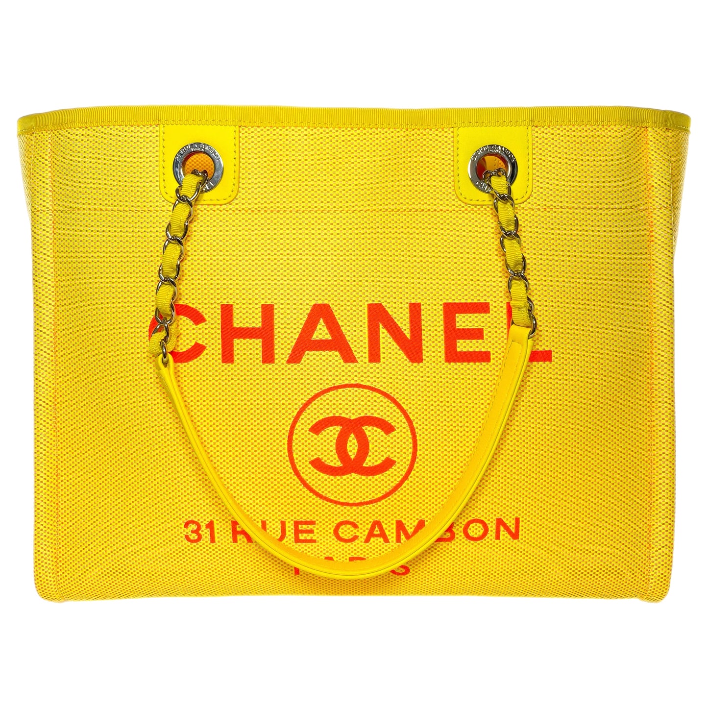 Chanel Neon Yellow Orange Deauville