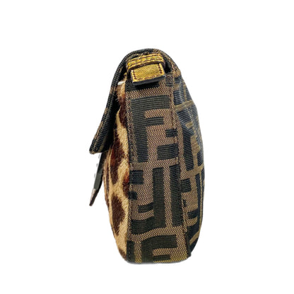 Fendi Zucca Leopard Baguette