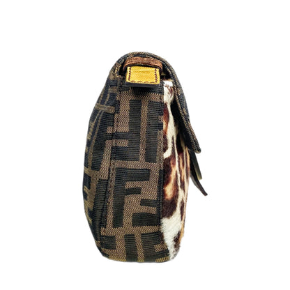 Fendi Zucca Leopard Baguette