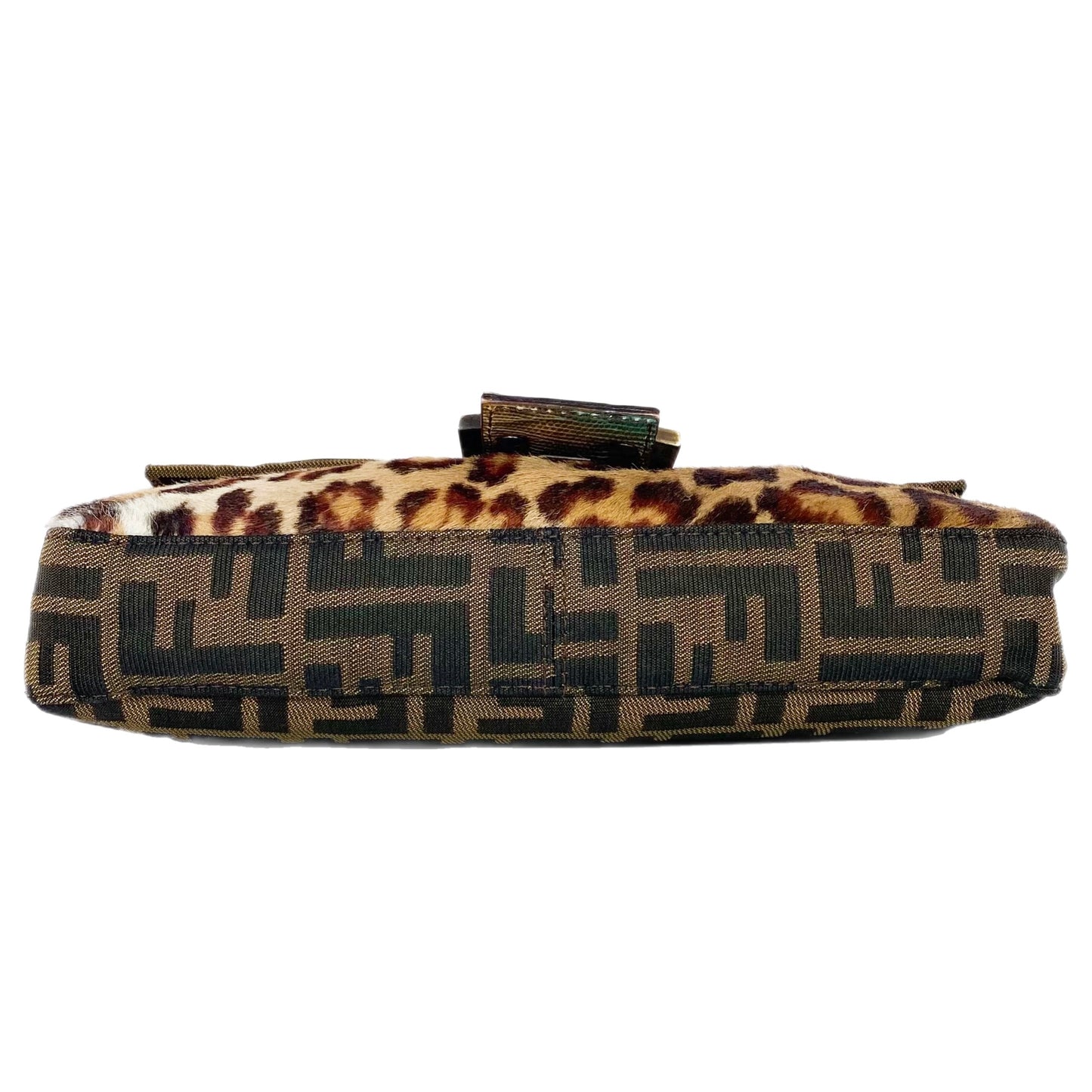 Fendi Zucca Leopard Baguette