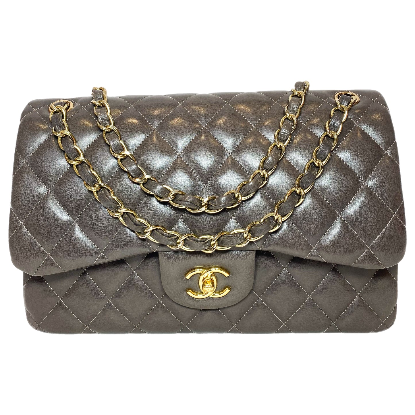 Chanel Taupe Jumbo Flap Bag