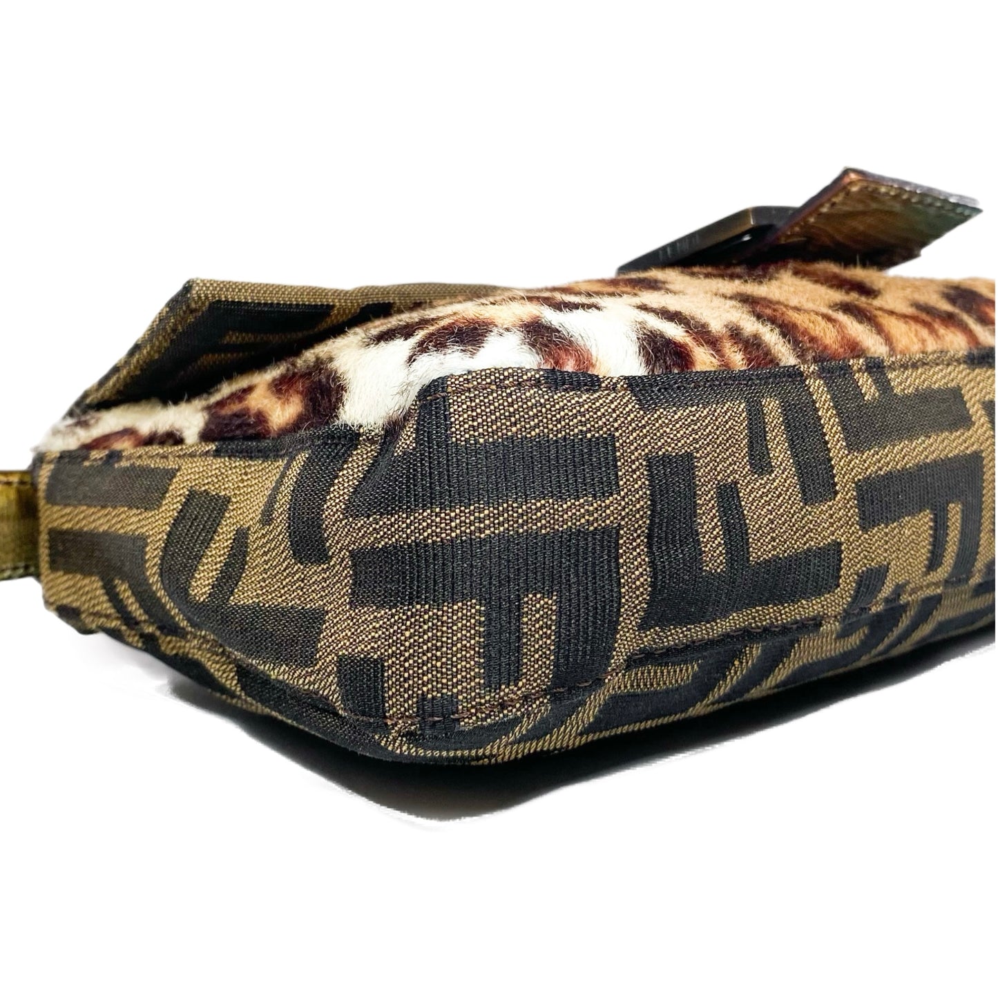Fendi Zucca Leopard Baguette