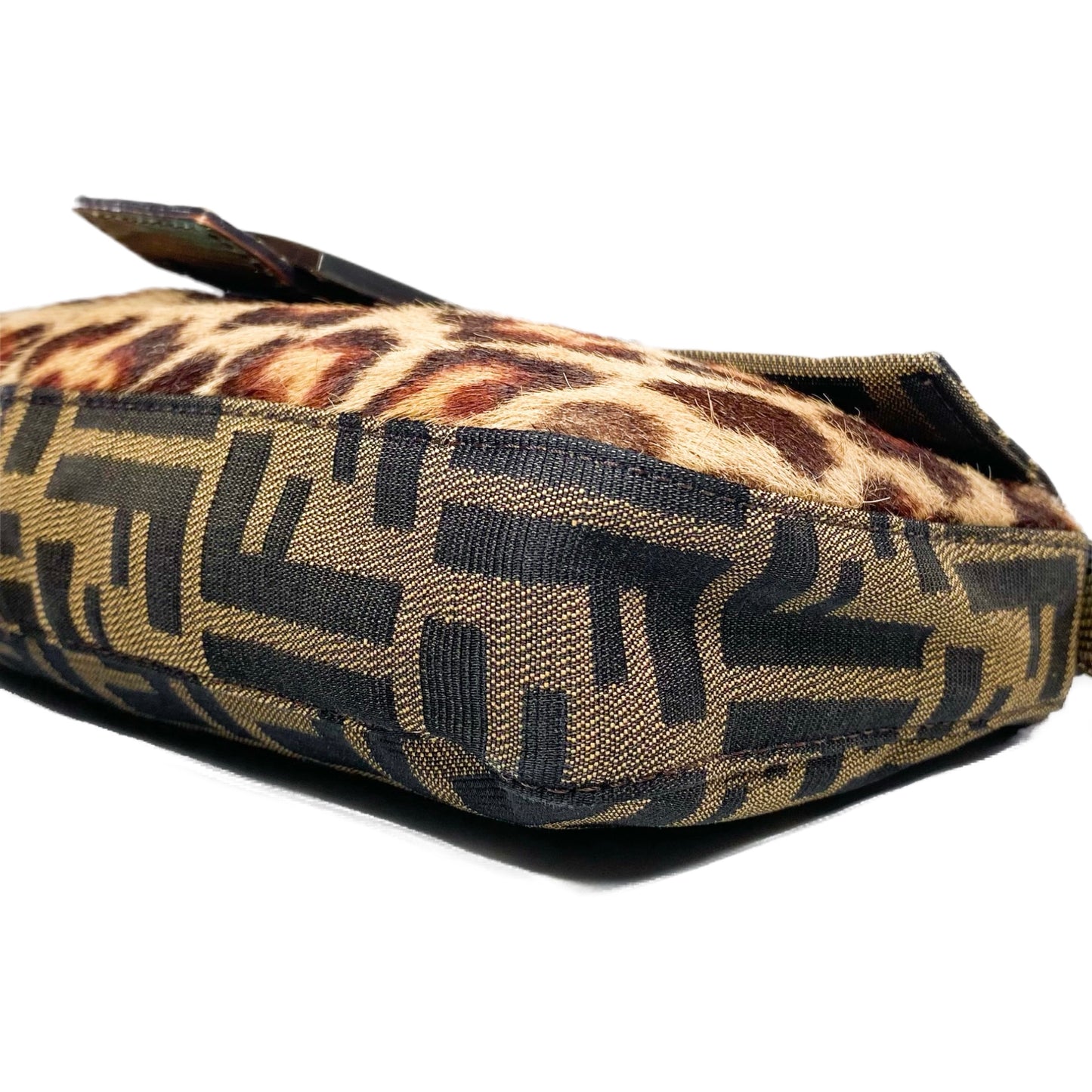 Fendi Zucca Leopard Baguette