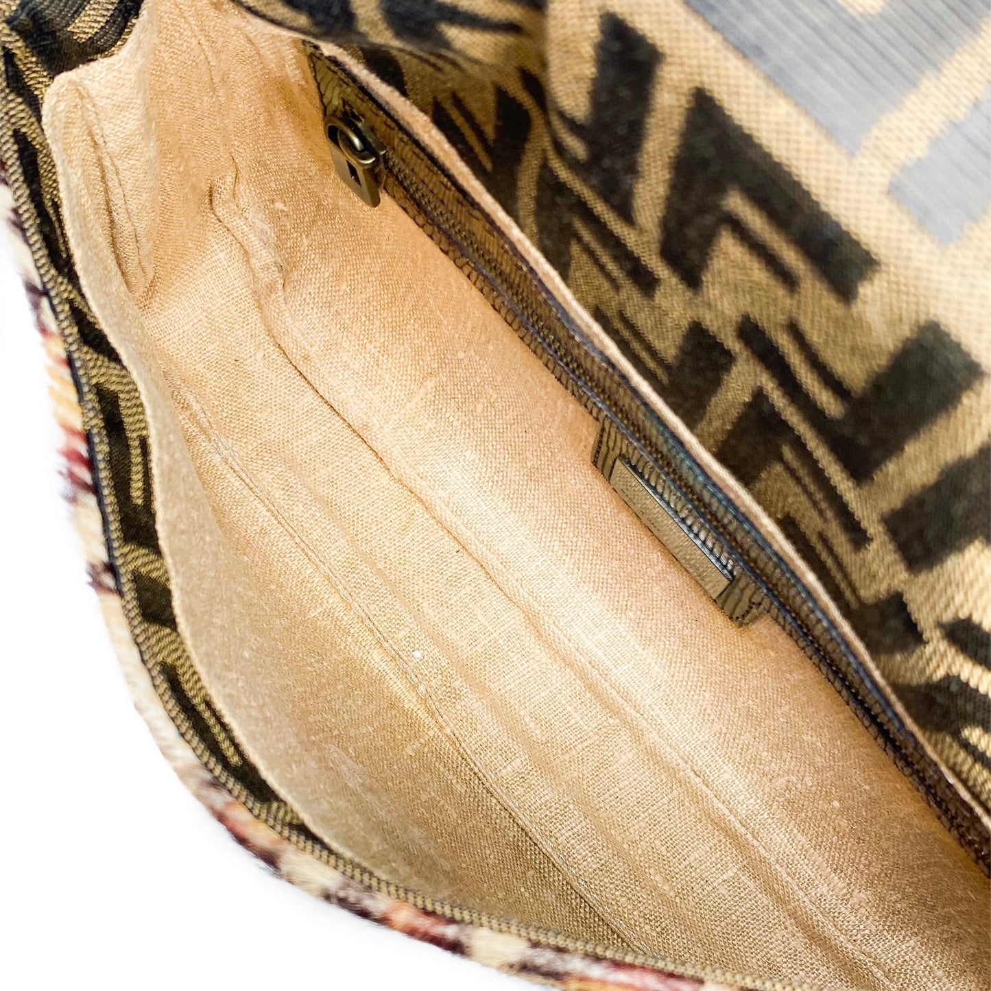 Fendi Zucca Leopard Baguette