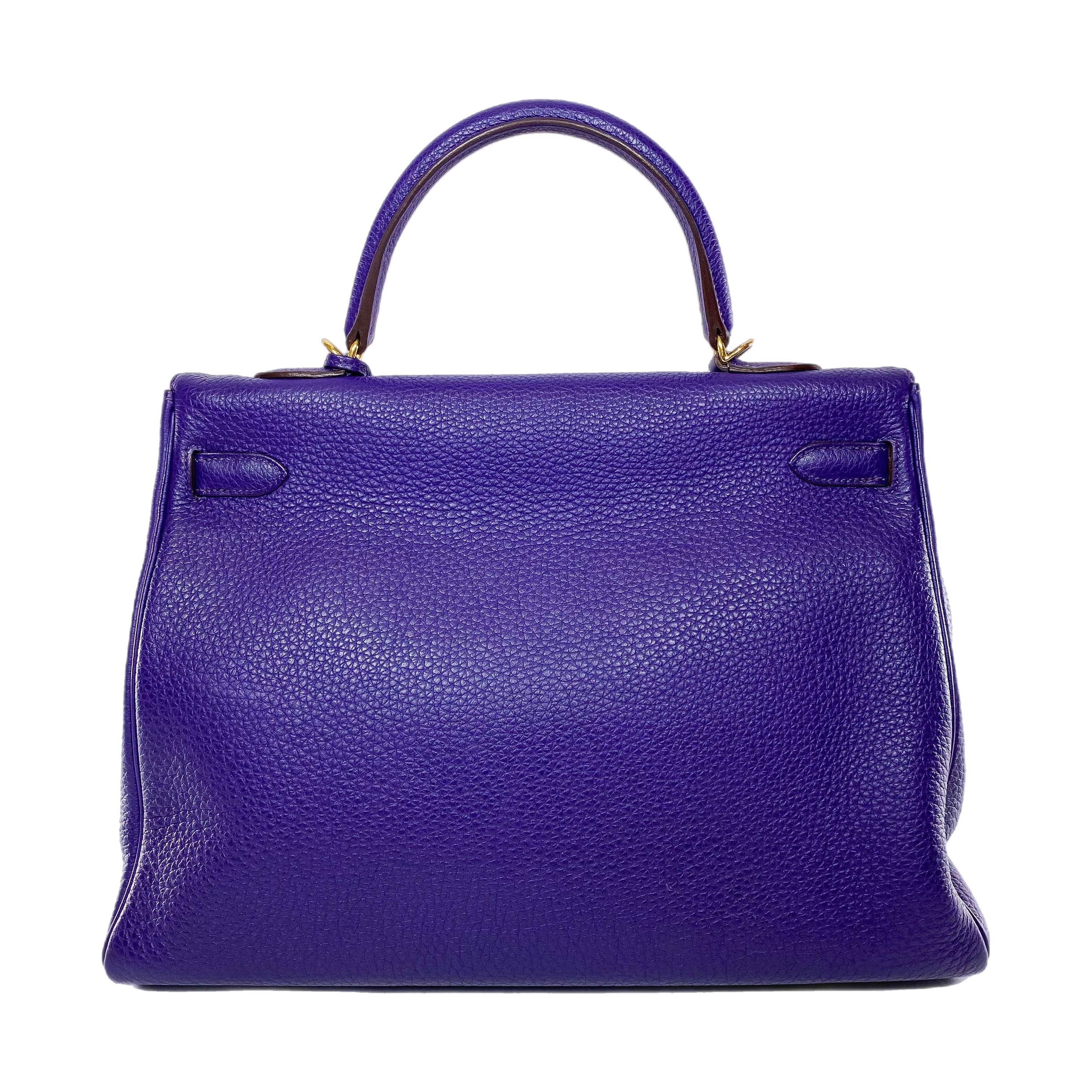 Hermes Kelly 35 Ultraviolet Togo Gold Hardware