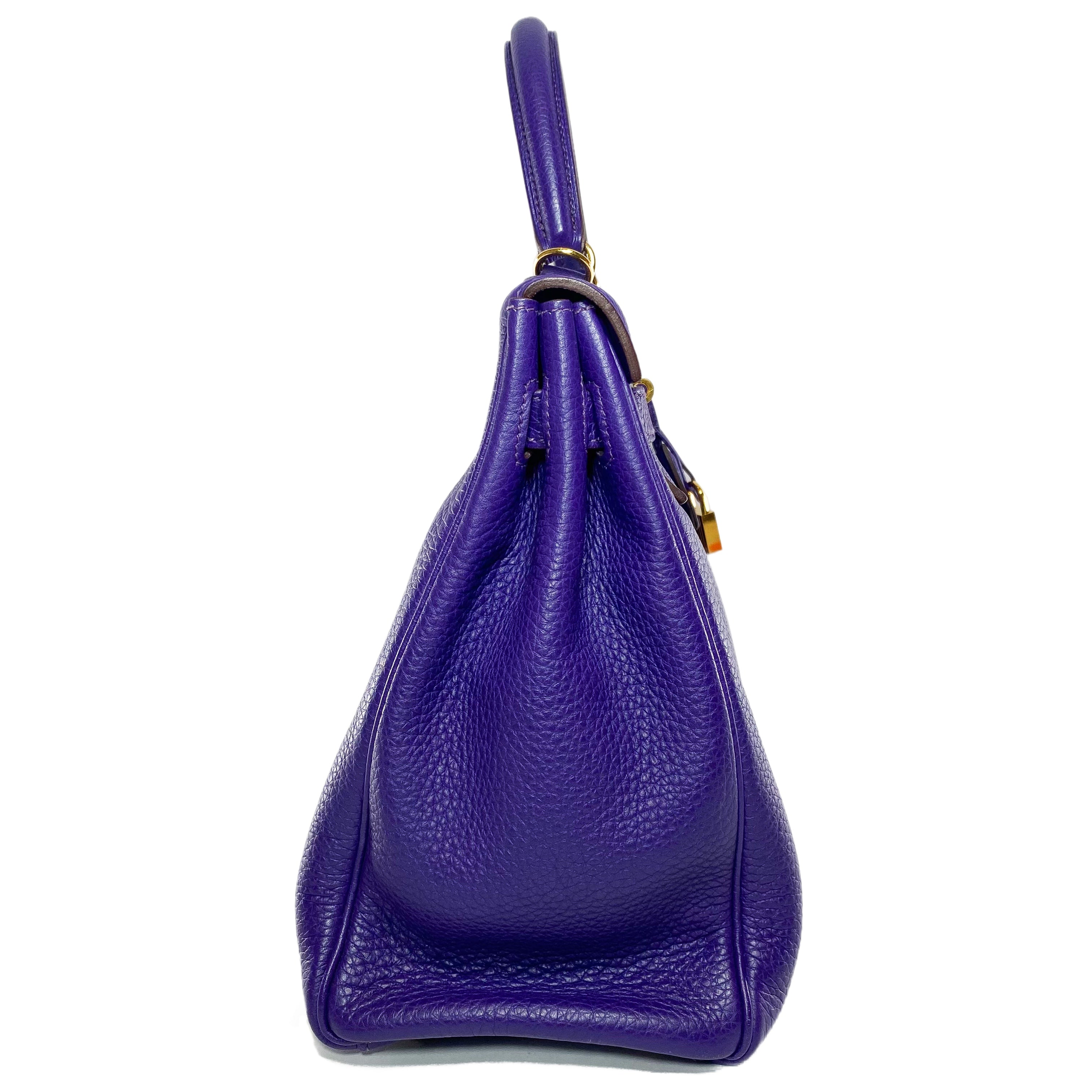 Hermes Kelly 35 Ultraviolet Togo Gold Hardware